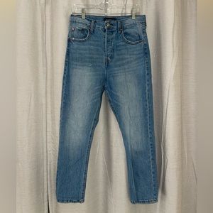 Aeropostale blue 90’s super high rise, straight leg jeans! Size 10